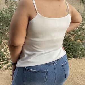 Plus size white top